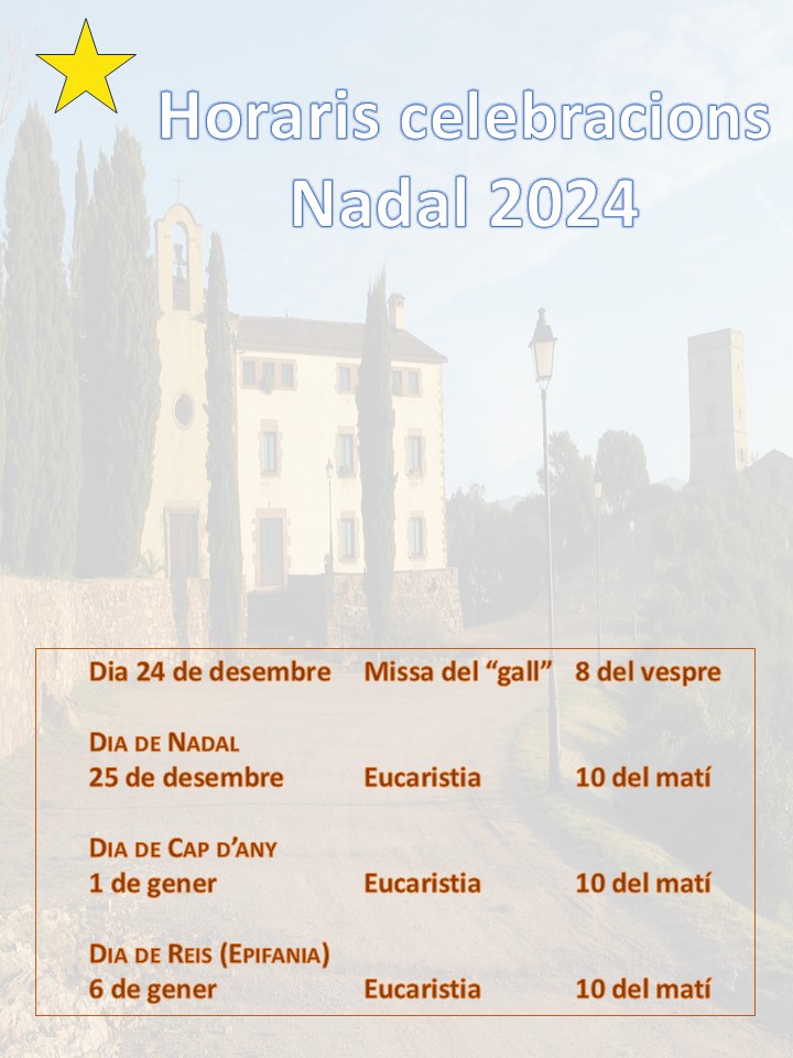 Horaris Nadal 2024